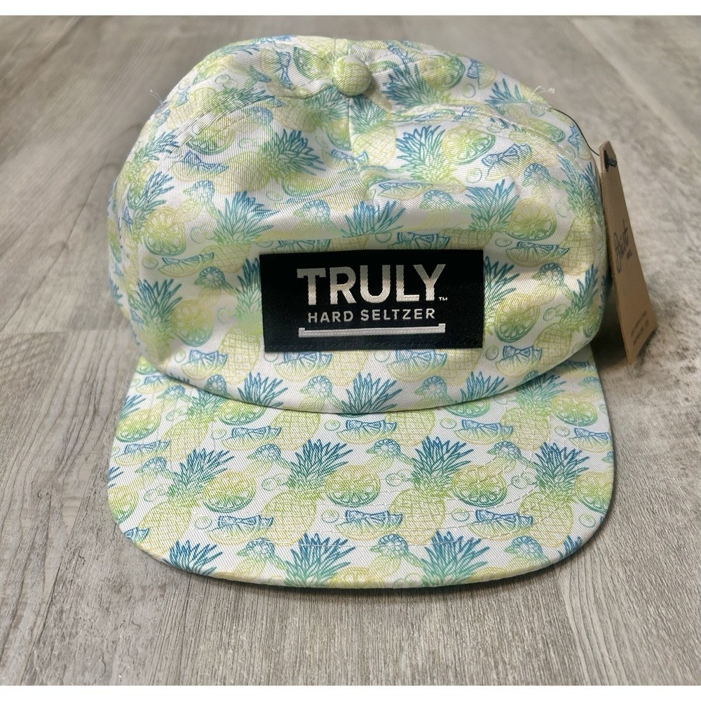 Truly Hard Seltzer Hat Cap Snap Back Mens One Size Tropical Floral Poly Beer NWT